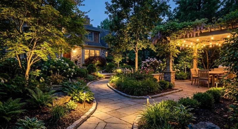 Garden Lighting Installation in Orem, UT