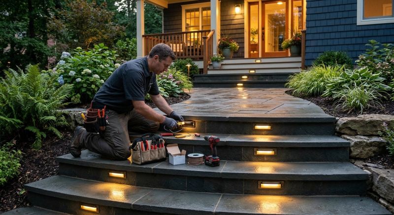 Sidewalk Lighting Installation in Provo, UT
